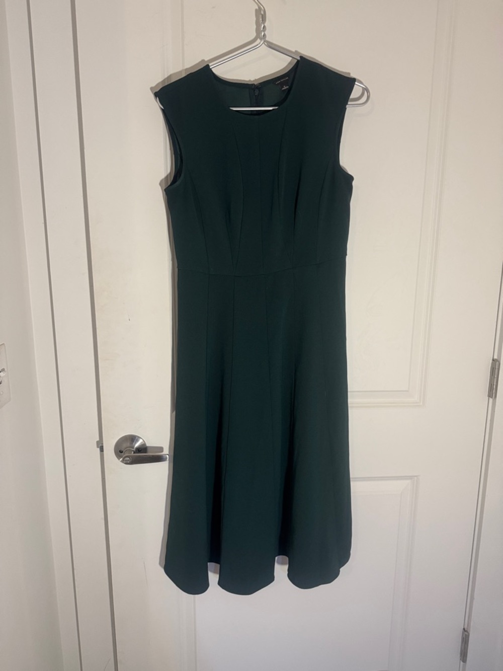 Ann Taylor Sleeveless Forest Green Midi Dress